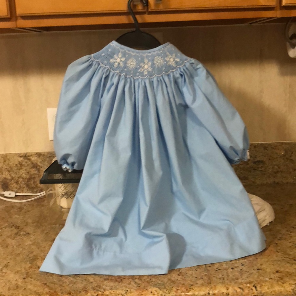 Smocked winter dress